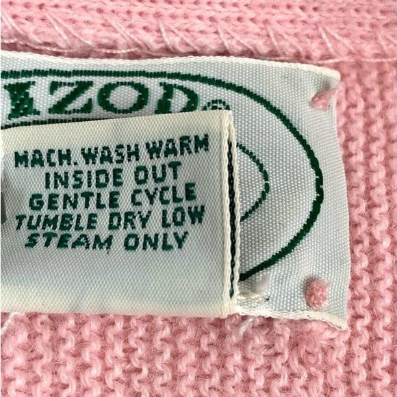 Vintage Izod Lacoste Cardigan Sweater Mens Size Small Pink Casual - Picture 7 of 12